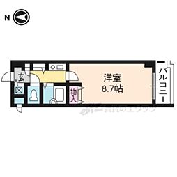 アローズマンション 1Kの間取図画像
