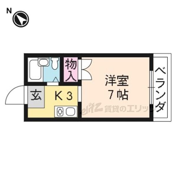 ロイヤルコーポ紫野I 301｜京都府京都市北区紫野泉堂町(賃貸マンション1K・3階・20.00㎡)の写真 その2