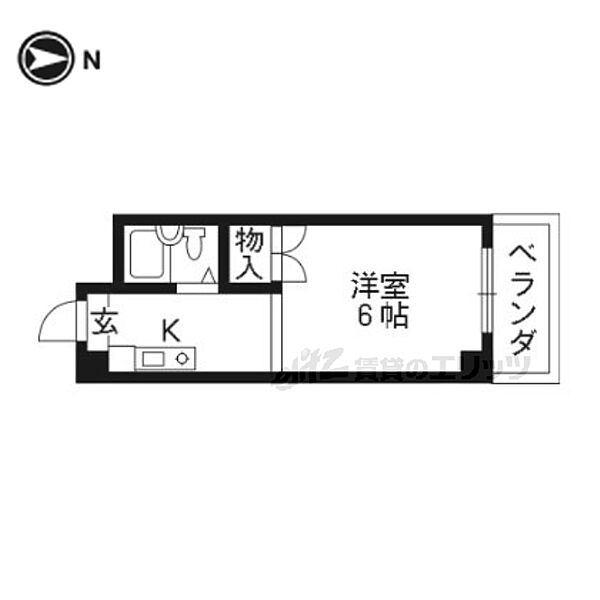 サンパティック御薗橋 403｜京都府京都市北区大宮北林町(賃貸マンション1K・4階・17.55㎡)の写真 その2