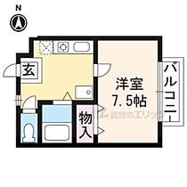 京都府京都市右京区御室岡ノ裾町（賃貸アパート1K・1階・22.00㎡） その2