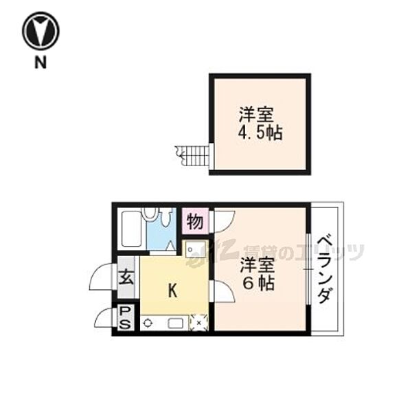 ＣＵＢＩＣ15 201｜京都府京都市右京区花園土堂町(賃貸マンション1K・2階・17.74㎡)の写真 その2