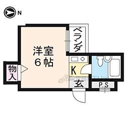 ファミリエ円町 ワンルームの間取図画像