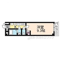 フラッティ千本今出川 1Kの間取図画像
