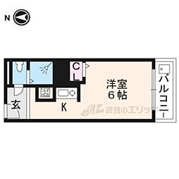 京都今出川レジデンス 1Kの間取図画像