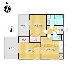 S-Glanz 2DKの間取図画像