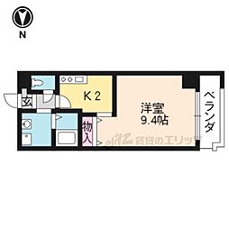 プログレスふなはし 1Kの間取図画像