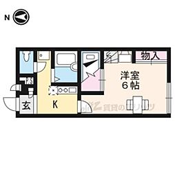 レオパレス西賀茂 1Kの間取図画像