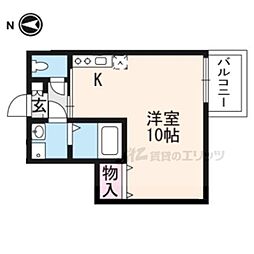 アクアプレイス京都西陣 1Kの間取図画像