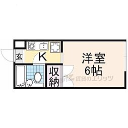 コーポ関根 1Kの間取図画像