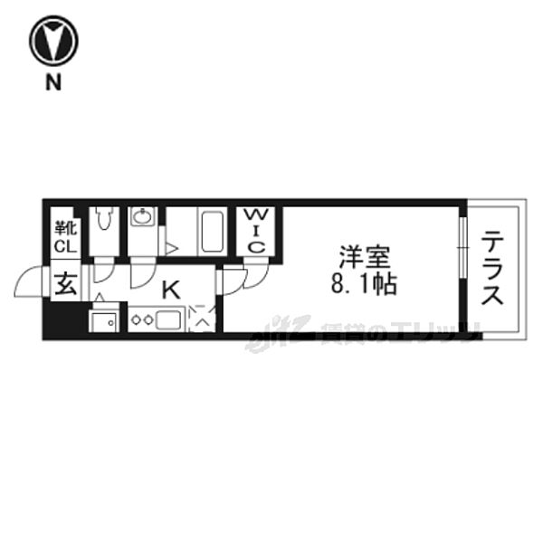 エスリード京都梅小路 ｜京都府京都市下京区梅小路高畑町(賃貸マンション1K・1階・26.10㎡)の写真 その2