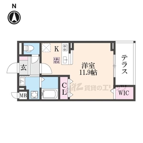 ジオコート 102｜京都府京都市南区吉祥院砂ノ町(賃貸アパート1R・1階・31.99㎡)の写真 その2