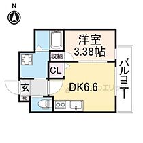 ST.RESIDENCE深草 202 ｜ 京都府京都市伏見区深草上横縄町（賃貸アパート1DK・2階・25.66㎡） その2