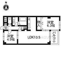 シンフォニー四条河原町  ｜ 京都府京都市下京区河原町通松原上ル清水町（賃貸マンション2LDK・4階・53.46㎡） その2