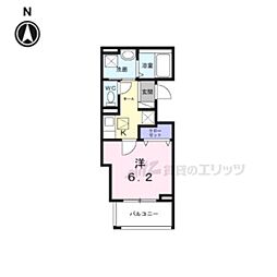 レジデンス藤ヶ森 203 2階1LDKの間取り