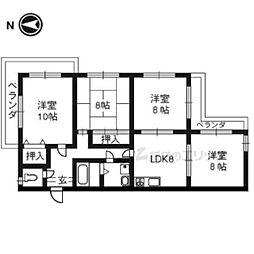 レイジエンス大八木 4LDKの間取図画像