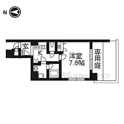 アスヴェル京都東寺前 1Kの間取図画像