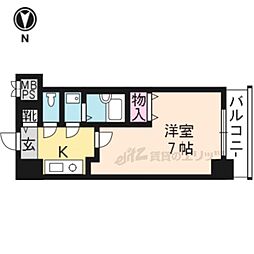ライオンズマンション京都河原町第3 1Kの間取図画像