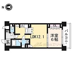 リーガル京都四条烏丸2 1LDKの間取図画像