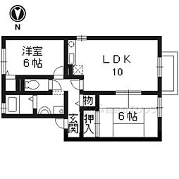 グランメール 2LDKの間取図画像