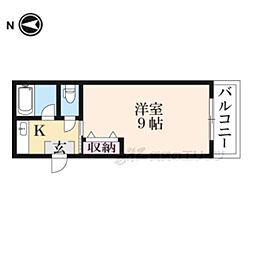 ハイツパープル 1Kの間取図画像