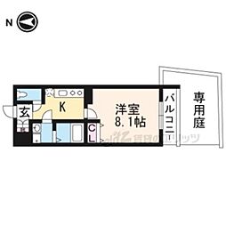 アドバンス京都アリビオ 1Kの間取図画像
