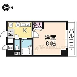 サムティ上堀川 1Kの間取図画像