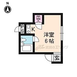 プチハウス平野 1Kの間取図画像