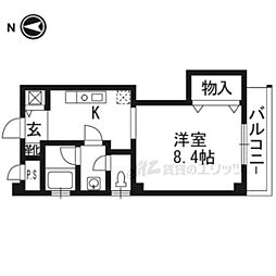一太郎パート3 1Kの間取図画像