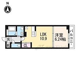 ルミエール西洞院 1LDKの間取図画像