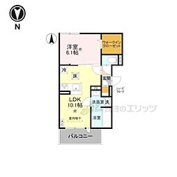 GRAMM西衣手町 1LDKの間取図画像