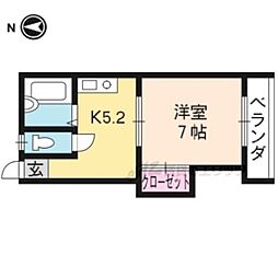 シルバン 1DKの間取図画像