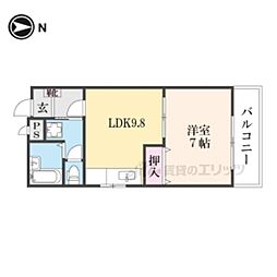 メゾン綾小路 1LDKの間取図画像
