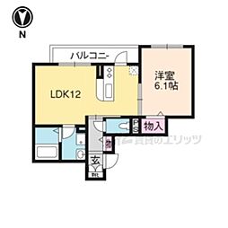 アルカンシェル 1LDKの間取図画像