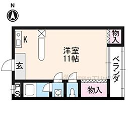 31stメイフラワー ワンルームの間取図画像