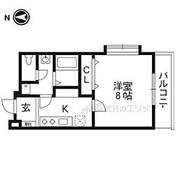 メゾンラコンテ 1Kの間取図画像