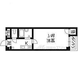 レジデンスプラザ 1Kの間取図画像