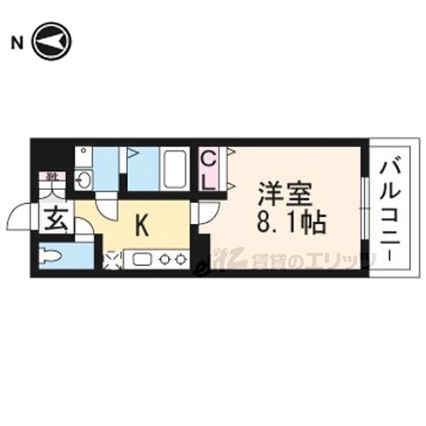 アドバンス京都アリビオ ｜京都府京都市南区唐橋平垣町(賃貸マンション1K・4階・27.20㎡)の写真 その2