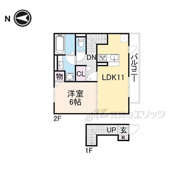 （仮称）Ｄ－ｒｏｏｍ西ノ京月光町 202｜京都府京都市中京区西ノ京西月光町(賃貸アパート1LDK・2階・48.47㎡)の写真 その2