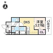 エクスフォート京都聚楽町 501 ｜ 京都府京都市上京区聚楽町（賃貸マンション1DK・5階・23.21㎡） その2