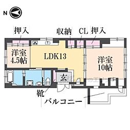 メゾンドナカジマ 501 5階2LDKの間取り