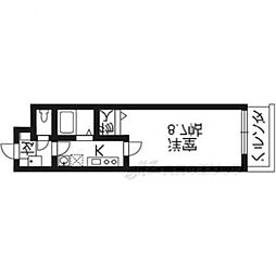 ビレイユ真英七条本町 1Kの間取図画像