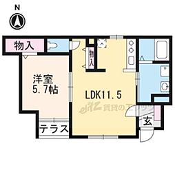 ForestMaison花屋町 1LDKの間取図画像