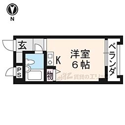 メゾンカミゴリョー ワンルームの間取図画像