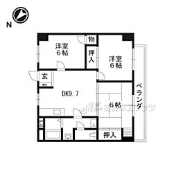 東和ハイツ本館 3DKの間取図画像