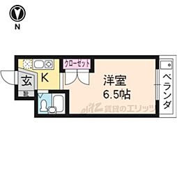 ソグノコート 1Kの間取図画像