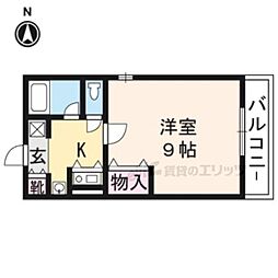 ルネッサンスアン 1Kの間取図画像
