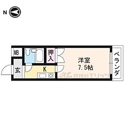 エレガンスヴィラ大塚 1Kの間取図画像