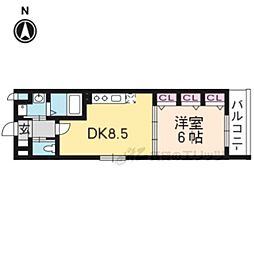 ベンリッジ 1DKの間取図画像