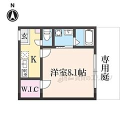 ヴィラ パルルヴァン 1Kの間取図画像