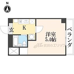 大林マンション ワンルームの間取図画像